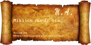Miklics Aurélia névjegykártya