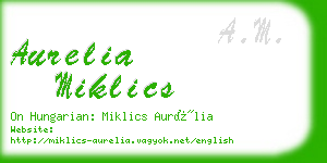 aurelia miklics business card